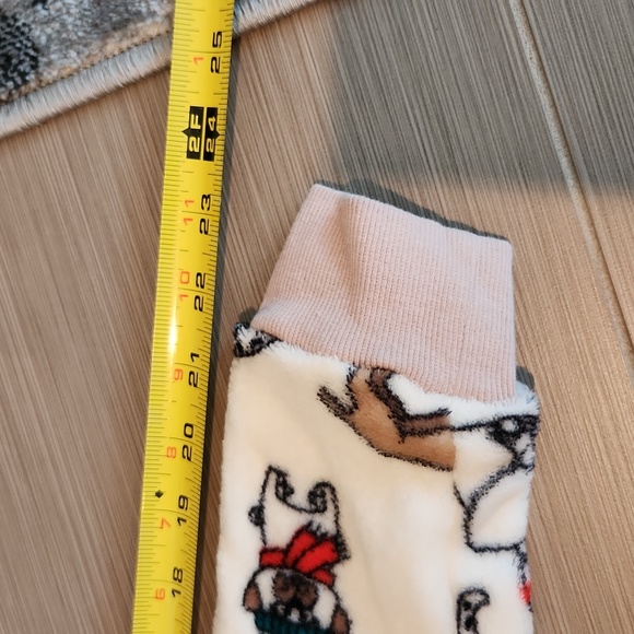 Womens Holiday Time CHRISTIMAS DOGS Hooded Union Suit 1 pc Pajamas - Picture 14 of 15